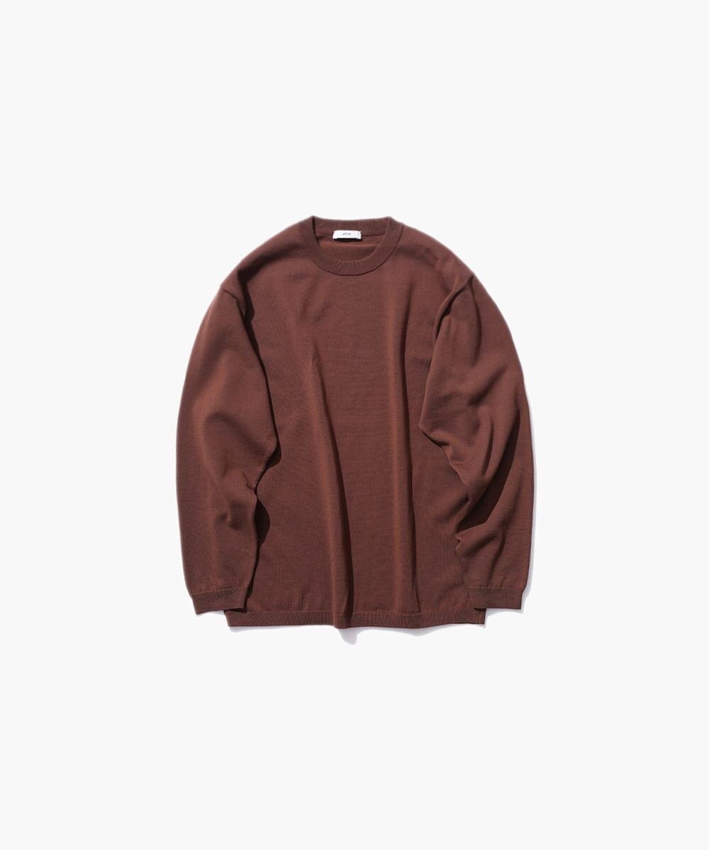 【エイトン/ATON】のNATURAL DYED ORGANIC クルーネックセーター - UNISEX インテリア・キッズ・メンズ・レディースファッション・服の通販 founy(ファニー) 　ファッション　Fashion　レディースファッション　WOMEN　トップス・カットソー　Tops/Tshirt　ニット　Knit Tops　インド　India　オーガニック　Organic　春　Spring　セーター　Sweater　ユニセックス　Unisex　リラックス　Relax　S/S・春夏　Ss・Spring/Summer　夏　Summer　BROWN|ID: prp329100003828763 ipo3291000000025147028