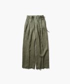 【エイトン/ATON】のGARMENT DYED LINEN SATIN ワイドパンツ OLIVE|ID:prp329100003830249