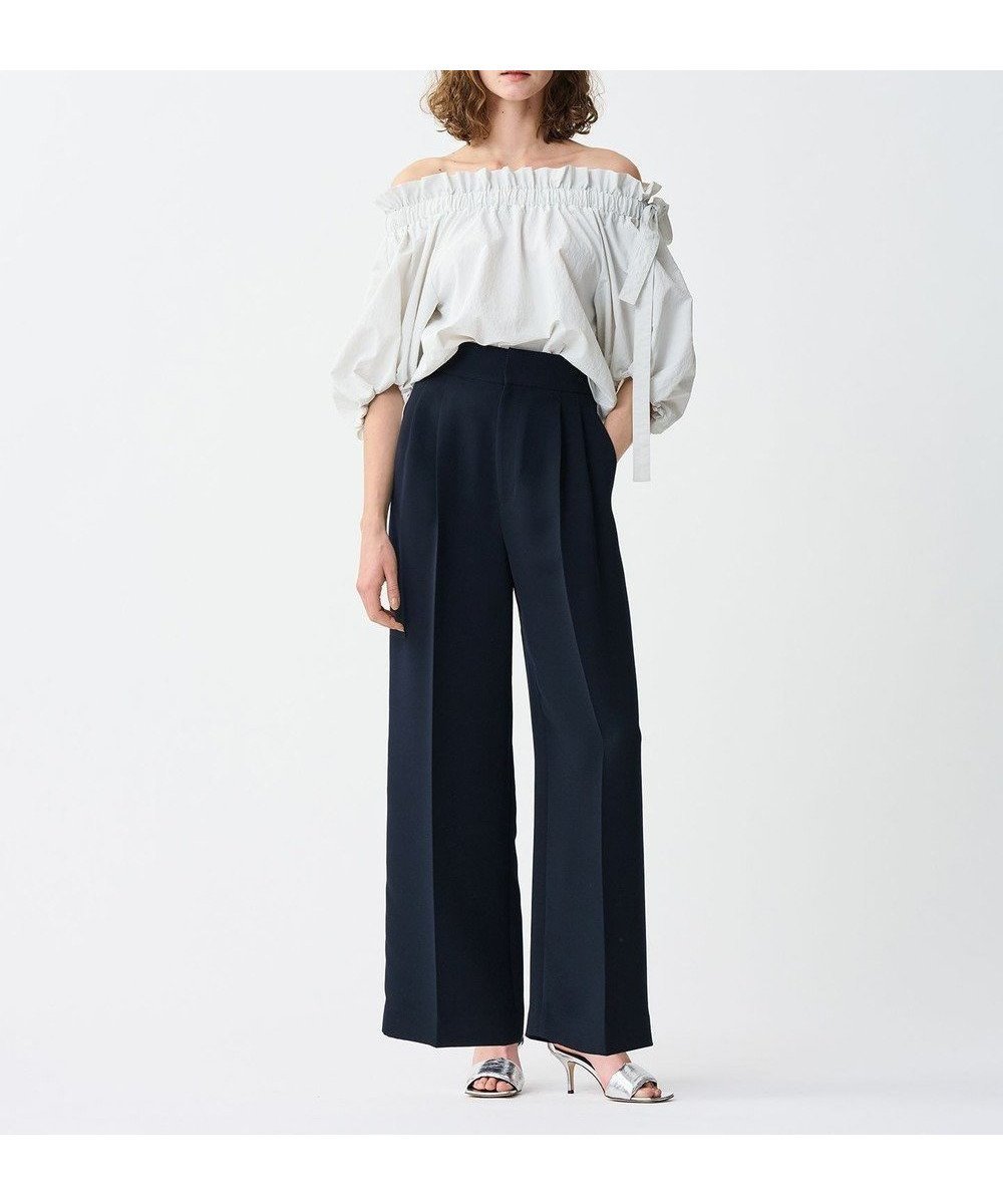 【アンクレイヴ/uncrave】の【防シワ・洗濯機洗い可】ウォッシャブル ダブルクロス ワイドパンツ インテリア・キッズ・メンズ・レディースファッション・服の通販 founy(ファニー) 　ファッション　Fashion　レディースファッション　Ladies' Fashion Online　パンツ　Pants　ウォッシャブル　Washable　ジャケット　Jacket　雑誌　Magazine　ダブル　Double　フォルム　Form　フロント　Front　ボトム　Bottom　ワイド　Wide　A/W・秋冬　Aw・Autumn/Winter・Fw・Fall-Winter　S/S・春夏　Ss・Spring/Summer　夏　Summer　セレモニー　Ceremony　ネイビー|ID: prp329100003841182 ipo3291000000032387992