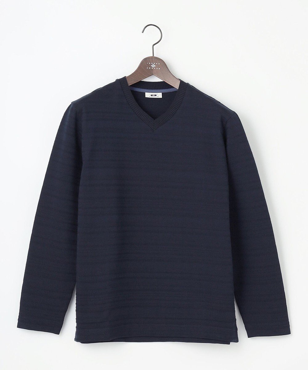 【ジョセフ アブード/JOSEPH ABBOUD / MEN】の【オーガニックコットン使用】リンクスボーダー Tシャツ インテリア・キッズ・メンズ・レディースファッション・服の通販 founy(ファニー) 　ファッション　Fashion　メンズファッション　MEN　トップス・カットソー　Tops/Tshirt/Men　シャツ　Shirts　S/S・春夏　Ss・Spring/Summer　オーガニック　Organic　カットソー　Cut And Sew　ボーダー　Border　エレガント 上品　Elegant　夏　Summer　春　Spring　無地　Plain Color　ネイビー系|ID: prp329100003845131 ipo3291000000027407986