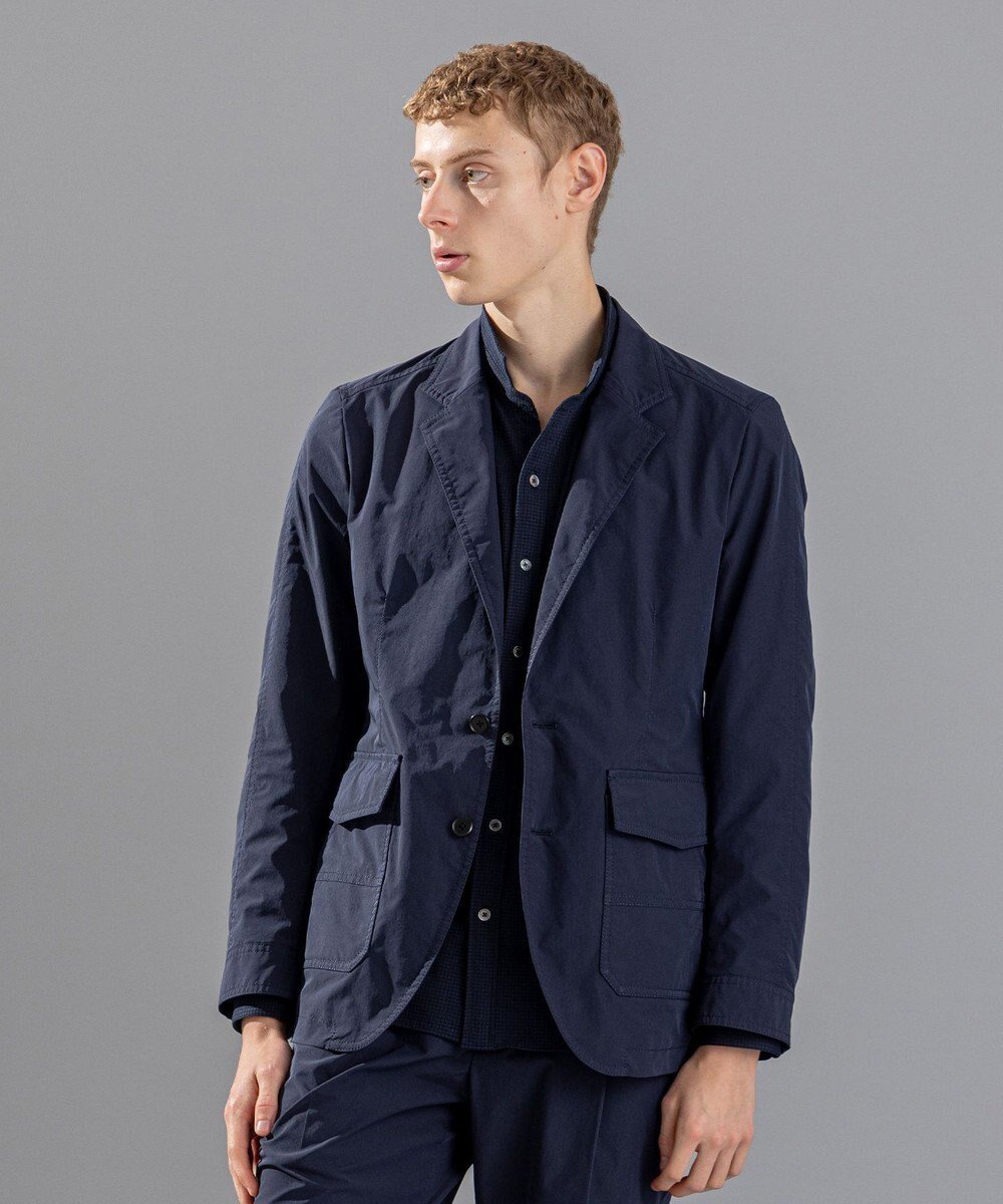 【ジョゼフ オム/JOSEPH HOMME / MEN】のスプリットピーチクロス ジャケット インテリア・キッズ・メンズ・レディースファッション・服の通販 founy(ファニー) 　ファッション　Fashion　メンズファッション　MEN　アウター　Coats Outerwear/Men　テーラードジャケット　Tailored Jackets　おすすめ　Recommend　カフス　Cuffs　ジャケット　Jacket　セットアップ　Set Up　パッチ　Patch　ピーチ　Peach　ポケット　Pocket　ワーク　Work　エレガント 上品　Elegant　夏　Summer　春　Spring　S/S・春夏　Ss・Spring/Summer　羽織　Haori　軽量　Lightweight　ネイビー系|ID: prp329100003854377 ipo3291000000031961846