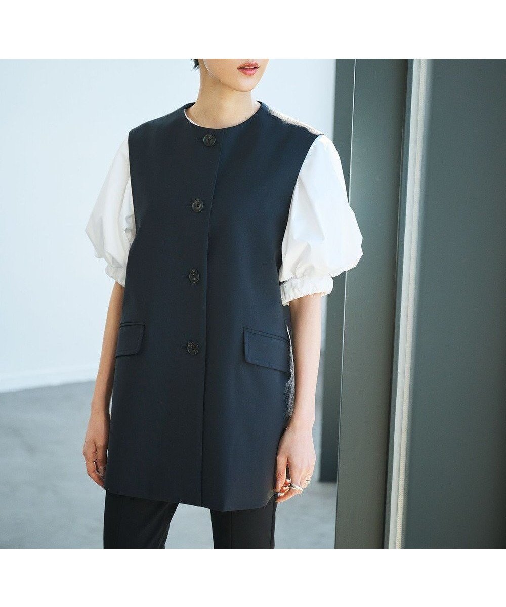 【ハッシュニュアンス/#Newans】のチュニックジレ 人気、トレンドファッション・服の通販 founy(ファニー) 　ファッション　Fashion　レディースファッション　WOMEN　アウター　Coat Outerwear　ジャケット　Jackets　春　Spring　クラシック　Classic　サテン　Satin　ジャケット　Jacket　タートル　Turtle　ノースリーブ　No Sleeve　ポケット　Pocket　S/S・春夏　Ss・Spring/Summer　夏　Summer　エレガント 上品　Elegant　ビジネス 仕事 通勤　Business　 other-1|ID: prp329100003863034 ipo3291000000027450305