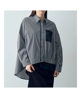 【イェッカ ヴェッカ/YECCA VECCA】のストライプシアーMIXアシメシャツ 人気、トレンドファッション・服の通販 founy(ファニー) ファッション Fashion レディースファッション WOMEN トップス・カットソー Tops/Tshirt シャツ/ブラウス Shirts/Blouses A/W・秋冬 Aw・Autumn/Winter・Fw・Fall-Winter アシンメトリー Asymmetry コンパクト Compact シアー Sheer ストライプ Stripe フォルム Form ヘムライン Hemline ポケット Pocket |ID:prp329100003863078