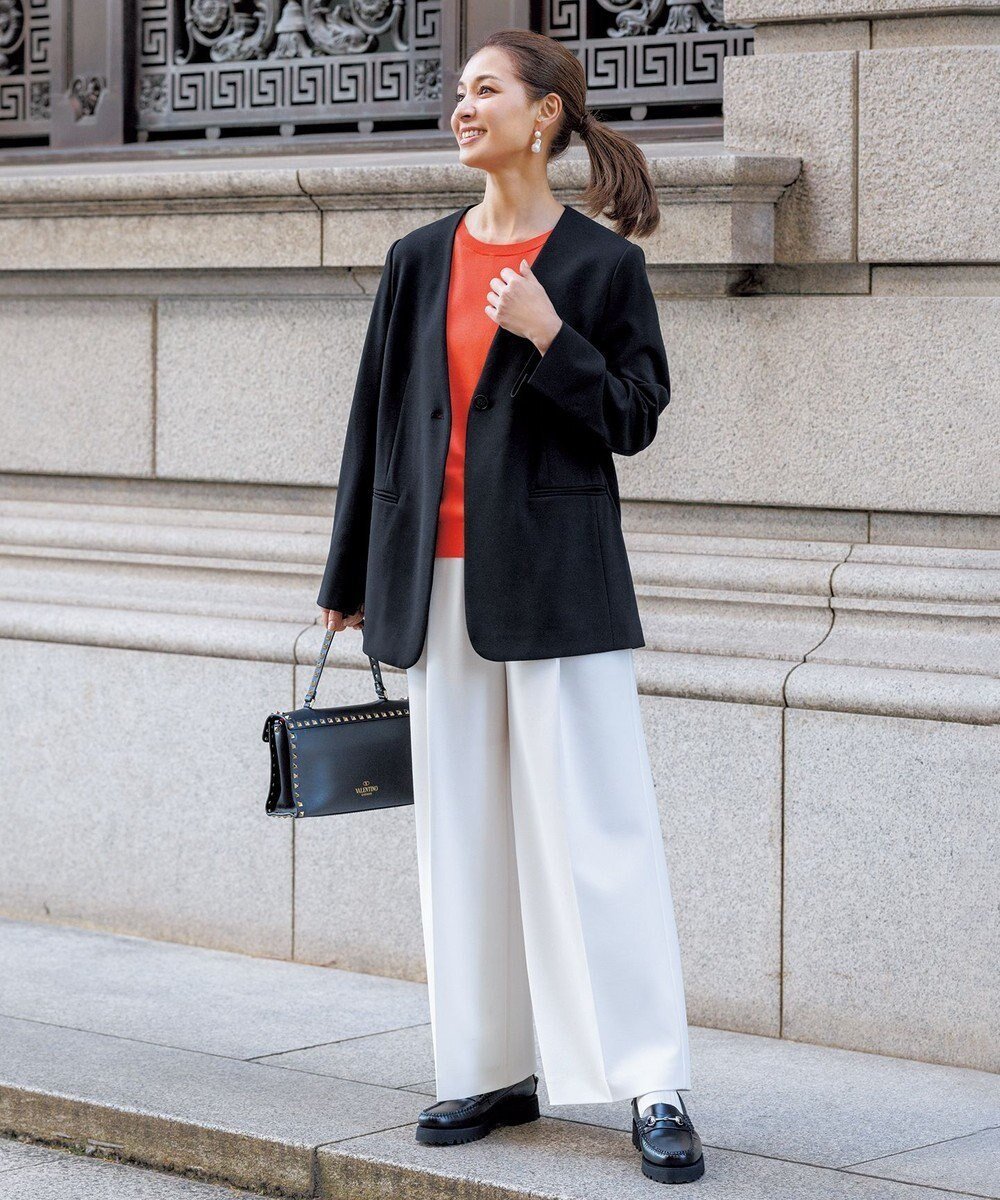 【アンフィーロ 自由区/UNFILO】の【11サイズ展開】 BEAUTY MOVE タックワイドパンツ インテリア・キッズ・メンズ・レディースファッション・服の通販 founy(ファニー) 　ファッション　Fashion　レディースファッション　Fashion for Women　パンツ　Pants & Trousers　ジョーゼット　Georgette, Semi-Sheer Fabric　ストレッチ　Stretch, Stretchy Fabric　スニーカー　Sneakers, Trainers　雑誌　Magazine, Fashion Magazine　バランス　Balance, Style Balance　フロント　Front, Front Design　ループ　Loop, Loop Knit　ワイド　Wide, Wide Fit　A/W・秋冬　Autumn/Winter　S/S・春夏　SS, Spring/Summer, Warm Season　夏　Summer　エレガント 上品　Elegant　2025年　2025　2025春夏・S/S　Spring/Summer 2025 SS25　[NEW]オフ|ID: prp329100003863264 ipo3291000000033690252