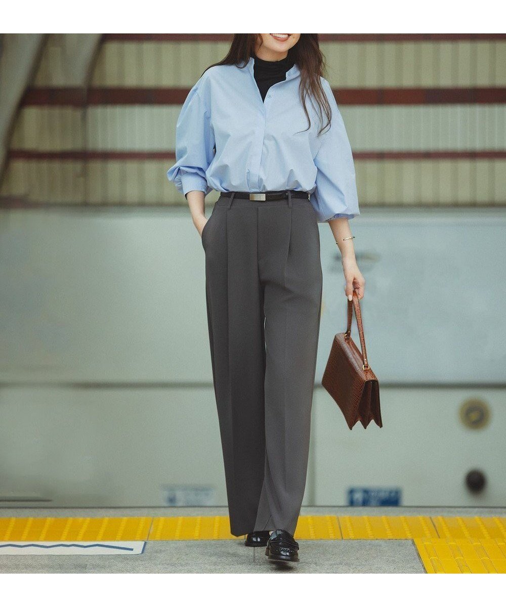 【アンフィーロ 自由区/UNFILO】の【11サイズ展開】 BEAUTY MOVE タックワイドパンツ インテリア・キッズ・メンズ・レディースファッション・服の通販 founy(ファニー) 　ファッション　Fashion　レディースファッション　Fashion for Women　パンツ　Pants & Trousers　ジョーゼット　Georgette, Semi-Sheer Fabric　ストレッチ　Stretch, Stretchy Fabric　スニーカー　Sneakers, Trainers　雑誌　Magazine, Fashion Magazine　バランス　Balance, Style Balance　フロント　Front, Front Design　ループ　Loop, Loop Knit　ワイド　Wide, Wide Fit　A/W・秋冬　Autumn/Winter　S/S・春夏　SS, Spring/Summer, Warm Season　夏　Summer　エレガント 上品　Elegant　2025年　2025　2025春夏・S/S　Spring/Summer 2025 SS25　チャコール|ID: prp329100003863264 ipo3291000000033858350