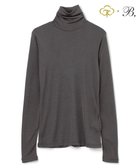 【ベイジ,/BEIGE,】のWashable Silk / Hi-neck Long Sleeve T ハイネック Tシャツ Charcoal|ID:prp329100003863287