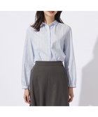 【ジェイ プレス/J.PRESS】の【洗える】ランダムストライプ シャツカラー ブラウス サックスブルー系1|ID: prp329100003863312 ipo3291000000029504015