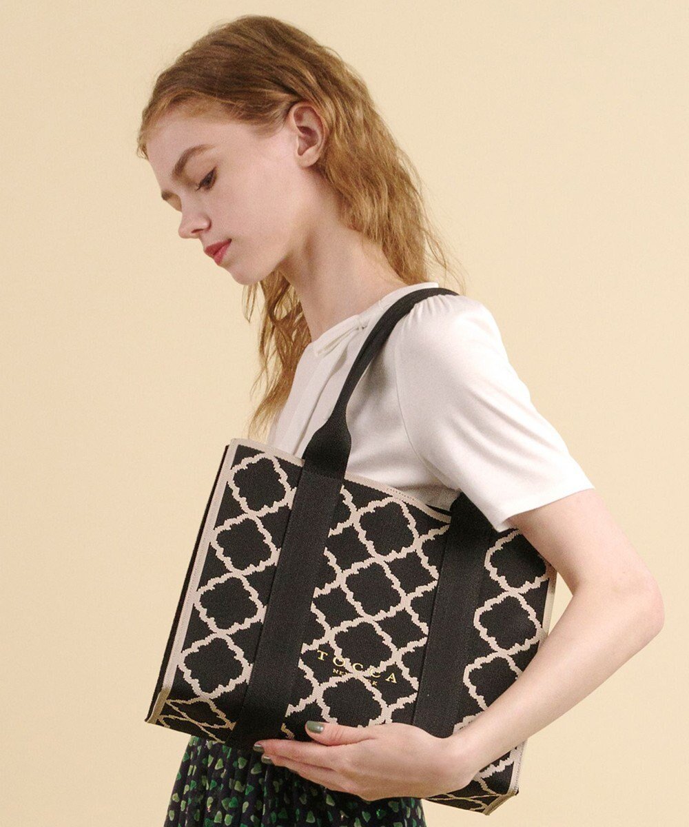 【トッカ/TOCCA】の【大人百花掲載】【A4サイズ対応】CHECKER CLOVER KNITBAG ニットバッグ 人気、トレンドファッション・服の通販 founy(ファニー) 　ファッション　Fashion　レディースファッション　WOMEN　トップス・カットソー　Tops/Tshirt　ニット　Knit Tops　エレガント 上品　Elegant　パターン　Pattern　ポケット　Pocket　モダン　Modern　財布　Wallet　雑誌　Magazine　 other-1|ID: prp329100003870525 ipo3291000000027263069