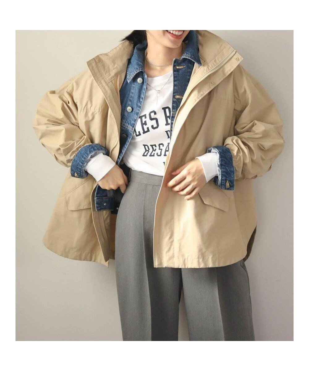 【グリーンパークス/Green Parks】の撥水加工 2WAYゆったりブルゾン 人気、トレンドファッション・服の通販 founy(ファニー) 　ファッション　Fashion　レディースファッション　WOMEN　アウター　Coat Outerwear　ジャケット　Jackets　ブルゾン　Blouson/Jackets　S/S・春夏　Ss・Spring/Summer　ジャケット　Jacket　フラップ　Flap　ブルゾン　Blouson　ポケット　Pocket　ラウンド　Round　再入荷　Restock/Back In Stock/Re Arrival　夏　Summer　春　Spring　 other-1|ID: prp329100003881626 ipo3291000000029458206