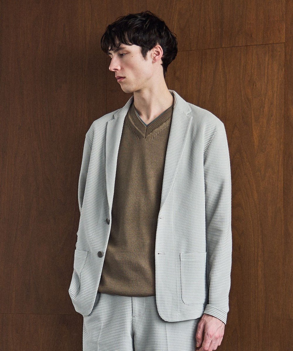 【ジョゼフ オム/JOSEPH HOMME / MEN】の【LEON 5月号掲載】 ライトタックジャージー カットソージャケット 人気、トレンドファッション・服の通販 founy(ファニー) 　ファッション　Fashion　メンズファッション　MEN　アウター　Coats Outerwear/Men　テーラードジャケット　Tailored Jackets　アンサンブル　Ensemble　春　Spring　5月号　May Issue　シンプル　Simple　ジャケット　Jacket　セットアップ　Set Up　雑誌　Magazine　パッチ　Patch　ポケット　Pocket　S/S・春夏　Ss・Spring/Summer　夏　Summer　 other-1|ID: prp329100003882784 ipo3291000000027382925