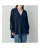 【イェッカ ヴェッカ/YECCA VECCA】のバックギャザーロングシャツ Navy|ID:prp329100003882815