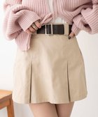 【ウィゴー/WEGO】のベルト付チノプリーツスカパン ベージュ|ID:prp329100003885637