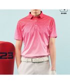 【23区 ゴルフ/23区GOLF / MEN】の【MEN】【UVケア/吸水速乾】グラデーションロゴ 半袖ポロシャツ ピンク系5|ID: prp329100003888927 ipo3291000000027382511