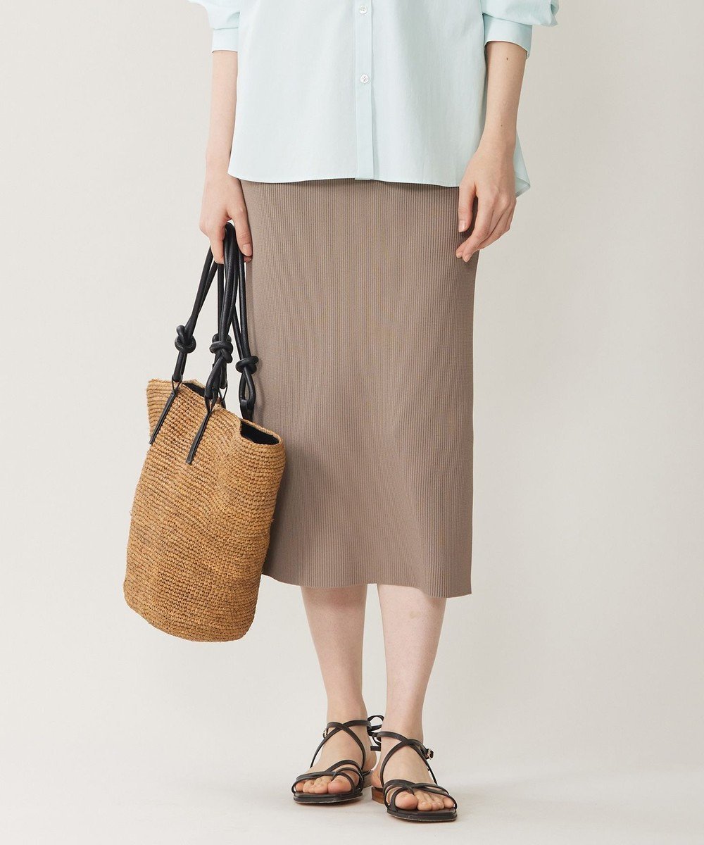 【自由区/JIYU-KU】の【洗える】リブストレッチタイト スカート インテリア・キッズ・メンズ・レディースファッション・服の通販 founy(ファニー) 　ファッション　Fashion　レディースファッション　Fashion for Women　スカート　Skirts　おすすめ　Recommended / Our Picks　カットソー　Cut and Sewn Top　ストレッチ　Stretch, Stretchy Fabric　スリット　Slit, Slit Detail　タイトスカート　Pencil Skirt, Tight Skirt　フィット　Fit, Slim Fit　ミックス　Mix, Mixed Style　レギンス　Leggings, Stretch Pants　夏　Summer　春　Spring　S/S・春夏　SS, Spring/Summer, Warm Season　洗える　Machine Washable　モカ|ID: prp329100003891087 ipo3291000000033711425