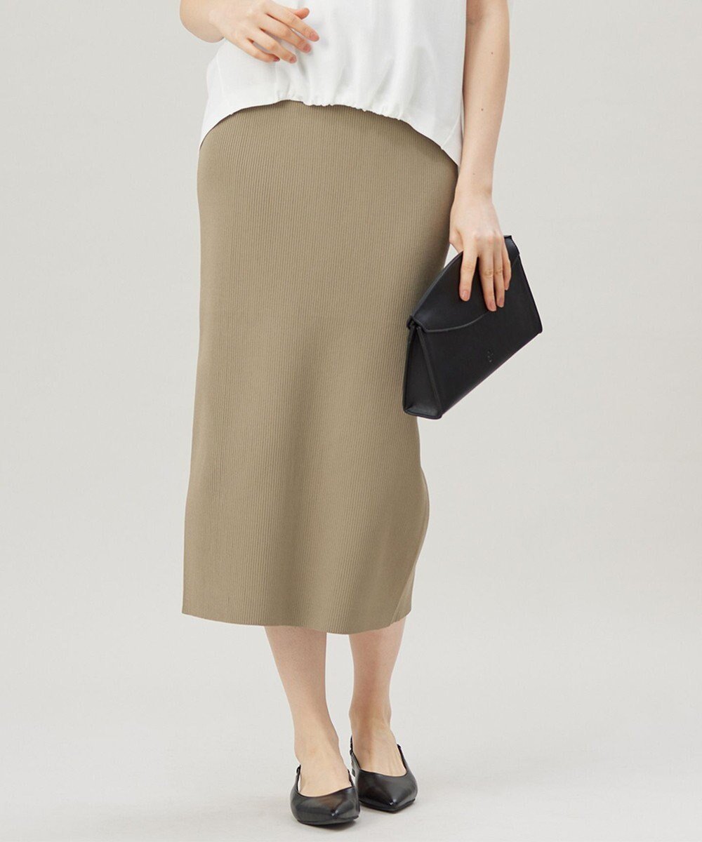 【自由区/JIYU-KU】の【洗える】リブストレッチタイト スカート インテリア・キッズ・メンズ・レディースファッション・服の通販 founy(ファニー) 　ファッション　Fashion　レディースファッション　Fashion for Women　スカート　Skirts　おすすめ　Recommended / Our Picks　カットソー　Cut and Sewn Top　ストレッチ　Stretch, Stretchy Fabric　スリット　Slit, Slit Detail　タイトスカート　Pencil Skirt, Tight Skirt　フィット　Fit, Slim Fit　ミックス　Mix, Mixed Style　レギンス　Leggings, Stretch Pants　夏　Summer　春　Spring　S/S・春夏　SS, Spring/Summer, Warm Season　洗える　Machine Washable　[新色]シナモン|ID: prp329100003891087 ipo3291000000033832862