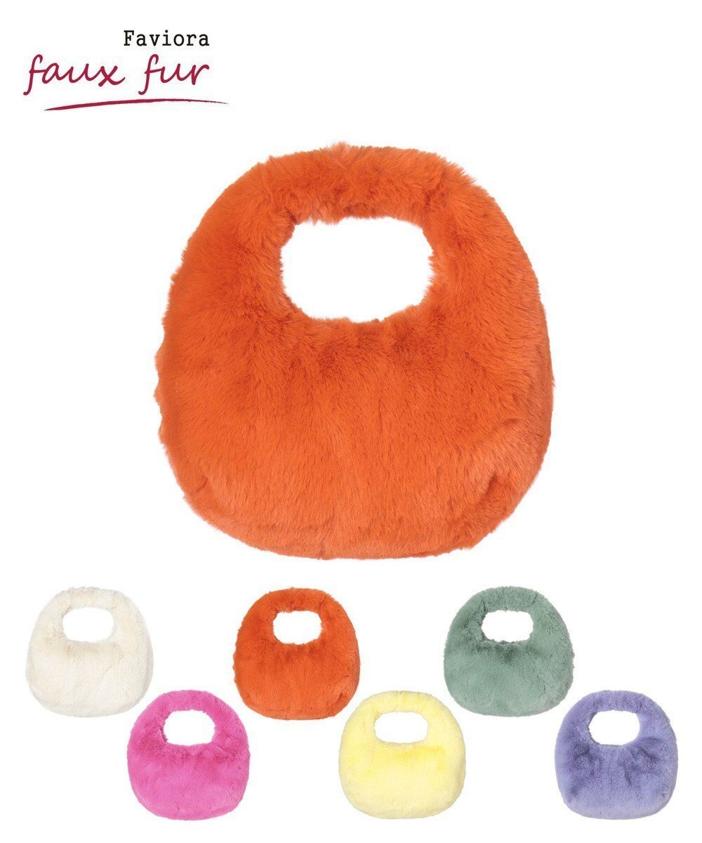 【ムーンバット/MOONBAT】のFaviora Faux Fur フェイクファー ワンハンドルバッグ /ファーバッグ インテリア・キッズ・メンズ・レディースファッション・服の通販 founy(ファニー) 　ファッション　Fashion　レディースファッション　WOMEN　バッグ　Bag　ハンドバッグ　Handbag　フェイクファー　Faux Fur　フォルム　Form　冬　Winter　オレンジ|ID: prp329100003891238 ipo3291000000025638169