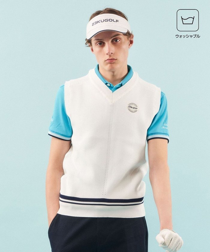 【23区 ゴルフ/23区GOLF / MEN】の【MEN】【ウォッシャブル】ニット ベスト インテリア・キッズ・メンズ・レディースファッション・服の通販 founy(ファニー) https://founy.com/ ファッション Fashion メンズファッション MEN トップス・カットソー Tops/Tshirt/Men ニット Knit Tops ベスト/ジレ Gilets/Vests ゴルフ Golf S/S・春夏 Ss・Spring/Summer ウォッシャブル Washable スウィング Swing センター Center ベスト Vest ポロシャツ Polo Shirt 夏 Summer 春 Spring |ID: prp329100003892532 ipo3291000000027381811