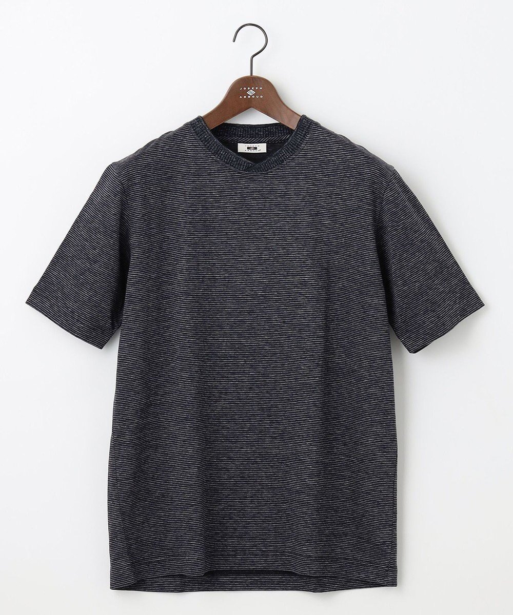 【ジョセフ アブード/JOSEPH ABBOUD / MEN】の【リネン素材/清涼感/吸水速乾】リネン天竺ボーダー Tシャツ インテリア・キッズ・メンズ・レディースファッション・服の通販 founy(ファニー) 　ファッション　Fashion　メンズファッション　MEN　トップス・カットソー　Tops/Tshirt/Men　シャツ　Shirts　春　Spring　カットソー　Cut And Sew　吸水　Water Absorption　シンプル　Simple　フランス　France　ボーダー　Border　リネン　Linen　S/S・春夏　Ss・Spring/Summer　夏　Summer　ネイビー系1|ID: prp329100003892538 ipo3291000000027382685