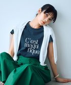 【アンフィーロ 自由区/UNFILO】の【洗える/汗ジミ防止】BEAUTY FORM ロゴ刺繍フレンチスリーブTシャツ チャコール|ID:prp329100003892590