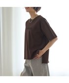 【アンフィーロ 自由区/UNFILO】の【洗える/汗ジミ防止】BEAUTY FORM ロゴ刺繍 半袖Tシャツ 人気、トレンドファッション・服の通販 founy(ファニー) ファッション Fashion レディースファッション WOMEN トップス・カットソー Tops/Tshirt シャツ/ブラウス Shirts/Blouses ロング / Tシャツ T-Shirts カットソー Cut and Sewn 春 Spring 洗える Washable カットソー Cut And Sew 軽量 Lightweight ストレッチ Stretch 定番 Standard フロント Front ベーシック Basic 半袖 Short Sleeve 再入荷 Restock/Back In Stock/Re Arrival S/S・春夏 Ss・Spring/Summer おすすめ Recommend 夏 Summer エレガント 上品 Elegant thumbnail ブラウン|ID: prp329100003892591 ipo3291000000028254109