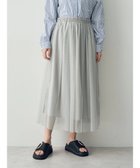 【イェッカ ヴェッカ/YECCA VECCA】のラメチュールギャザースカート Light Gray|ID:prp329100003901626