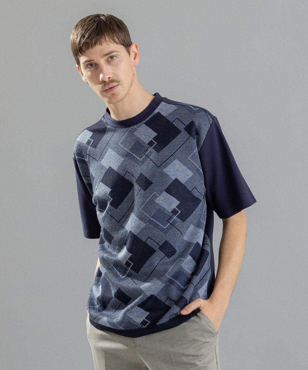 【ジョゼフ オム/JOSEPH HOMME / MEN】のファインジャガードブロック Tシャツ 人気、トレンドファッション・服の通販 founy(ファニー) 　ファッション　Fashion　メンズファッション　MEN　トップス・カットソー　Tops/Tshirt/Men　シャツ　Shirts　カットソー　Cut And Sew　夏　Summer　春　Spring　S/S・春夏　Ss・Spring/Summer　 other-1|ID: prp329100003906857 ipo3291000000027381684