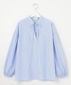 【フェルゥ/Feroux】の【洗える】カフタンシャツ ブラウス 人気、トレンドファッション・服の通販 founy(ファニー) ファッション Fashion レディースファッション WOMEN トップス・カットソー Tops/Tshirt シャツ/ブラウス Shirts/Blouses S/S・春夏 Ss・Spring/Summer ストライプ Stripe スリット Slit リボン Ribbon 再入荷 Restock/Back In Stock/Re Arrival 夏 Summer 春 Spring 洗える Washable 無地 Plain Color thumbnail スカイブルー系1|ID: prp329100003907756 ipo3291000000029524364