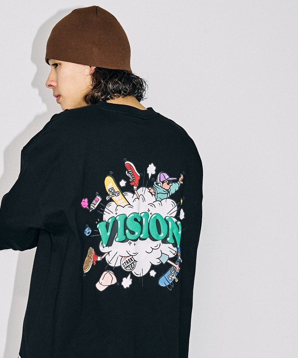 【ウィゴー/WEGO / MEN】のVISIONグラフィックT(S) インテリア・キッズ・メンズ・レディースファッション・服の通販 founy(ファニー) 　ファッション　Fashion　メンズファッション　MEN　トップス・カットソー　Tops/Tshirt/Men　シャツ　Shirts　おすすめ　Recommend　カットソー　Cut And Sew　カーゴパンツ　Cargo Pants　グラフィック　Graphic　ショルダー　Shoulder　スマホ　Smartphone　ドロップ　Drop　ビッグ　Big　フロント　Front　プリント　Print　ワイド　Wide　半袖　Short Sleeve　夏　Summer　春　Spring　S/S・春夏　Ss・Spring/Summer　柄2|ID: prp329100003914297 ipo3291000000027380633