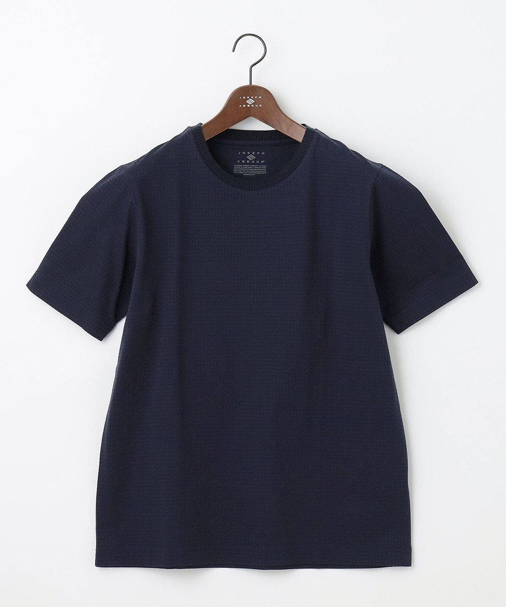 【ジョセフ アブード/JOSEPH ABBOUD / MEN】の【吸水速乾/】千鳥サッカー Tシャツ インテリア・キッズ・メンズ・レディースファッション・服の通販 founy(ファニー) 　ファッション　Fashion　メンズファッション　MEN　トップス・カットソー　Tops/Tshirt/Men　シャツ　Shirts　カットソー　Cut And Sew　サッカー　Soccer　ジャケット　Jacket　エレガント 上品　Elegant　吸水　Water Absorption　夏　Summer　春　Spring　S/S・春夏　Ss・Spring/Summer　ネイビー系|ID: prp329100003917396 ipo3291000000027380314