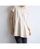 【アンフィーロ 自由区/UNFILO】の【接触冷感/ストレッチ/シワになりにくい】BEAUTY FORM ペプラムTシャツ グレージュ|ID: prp329100003918801 ipo3291000000026584698