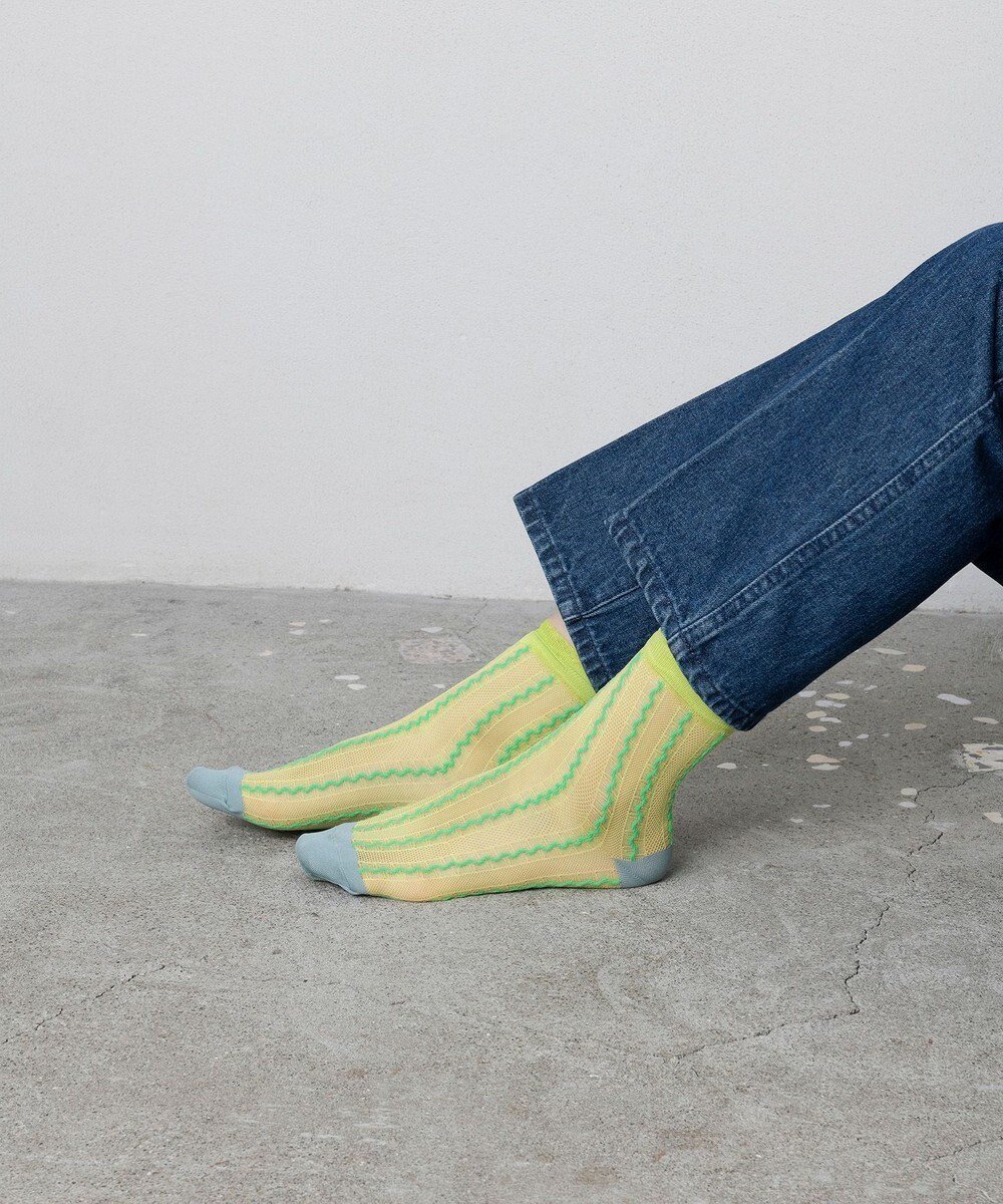 【トリコテ/Tricote】のWAVY STRIPE SOCKS/なみなみストライプソックス インテリア・キッズ・メンズ・レディースファッション・服の通販 founy(ファニー) 　ファッション　Fashion　レディースファッション　WOMEN　ソックス　Socks　レッグウェア　Legwear　S/S・春夏　Ss・Spring/Summer　おすすめ　Recommend　ストライプ　Stripe　ソックス　Socks　タンブラー　Tumbler　夏　Summer　春　Spring　41LIME|ID: prp329100003918834 ipo3291000000027676138