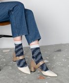 【トリコテ/Tricote】のBUMPY BLUR STRIPE SOCKS/パンビーぼかしボーダーソックス 39NAVY|ID: prp329100003918835 ipo3291000000029267878