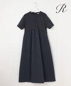 【23区/NIJYUSANKU】の【R(アール)】エンシュク ジャージーコンビワンピース ネイビー系|ID:prp329100003925966