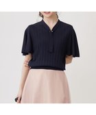 【エニィ スィス/any SiS】の【UVケア】ボウタイフレアスリーブ ニット 人気、トレンドファッション・服の通販 founy(ファニー) ファッション Fashion レディースファッション WOMEN トップス・カットソー Tops/Tshirt ニット Knit Tops S/S・春夏 Ss・Spring/Summer シンプル Simple ストレッチ Stretch スリーブ Sleeve セーター Sweater フェミニン Feminine フレア Flare プリーツ Pleats ボトム Bottom エレガント 上品 Elegant 再入荷 Restock/Back In Stock/Re Arrival 夏 Summer 春 Spring thumbnail ネイビー|ID: prp329100003927908 ipo3291000000029438039