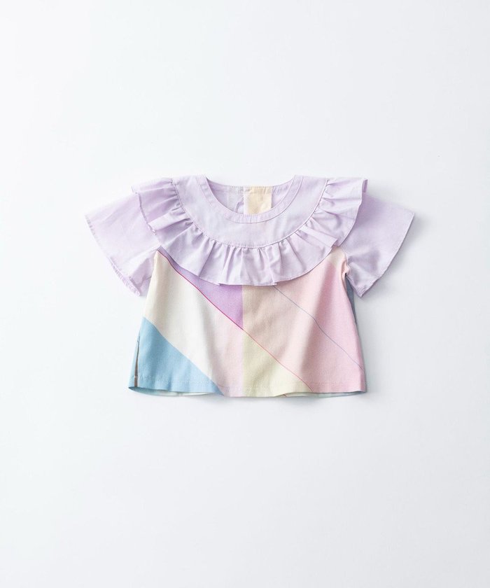 【トリコテ/Tricote / KIDS】のAURORA CIRCLE COLLAR TOPS/AURORAサークルカラートップス インテリア・キッズ・メンズ・レディースファッション・服の通販 founy(ファニー) https://founy.com/ ファッション Fashion キッズファッション KIDS トップス・カットソー Tops/Tees/Kids A/W・秋冬 Aw・Autumn/Winter・Fw・Fall-Winter S/S・春夏 Ss・Spring/Summer フリル Frills プリント Print ベビー Baby 切替 Switching 夏 Summer |ID: prp329100003932473 ipo3291000000025962760