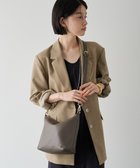 【ラシット/russet】のソフトレザーシンプルショルダーバッグ (CE-1328-WEB) Taupe|ID:prp329100003938732