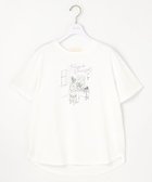 【エニィ スィス/any SiS】の線画×刺繍ロゴ Tシャツ オフ×サロン|ID:prp329100003938766