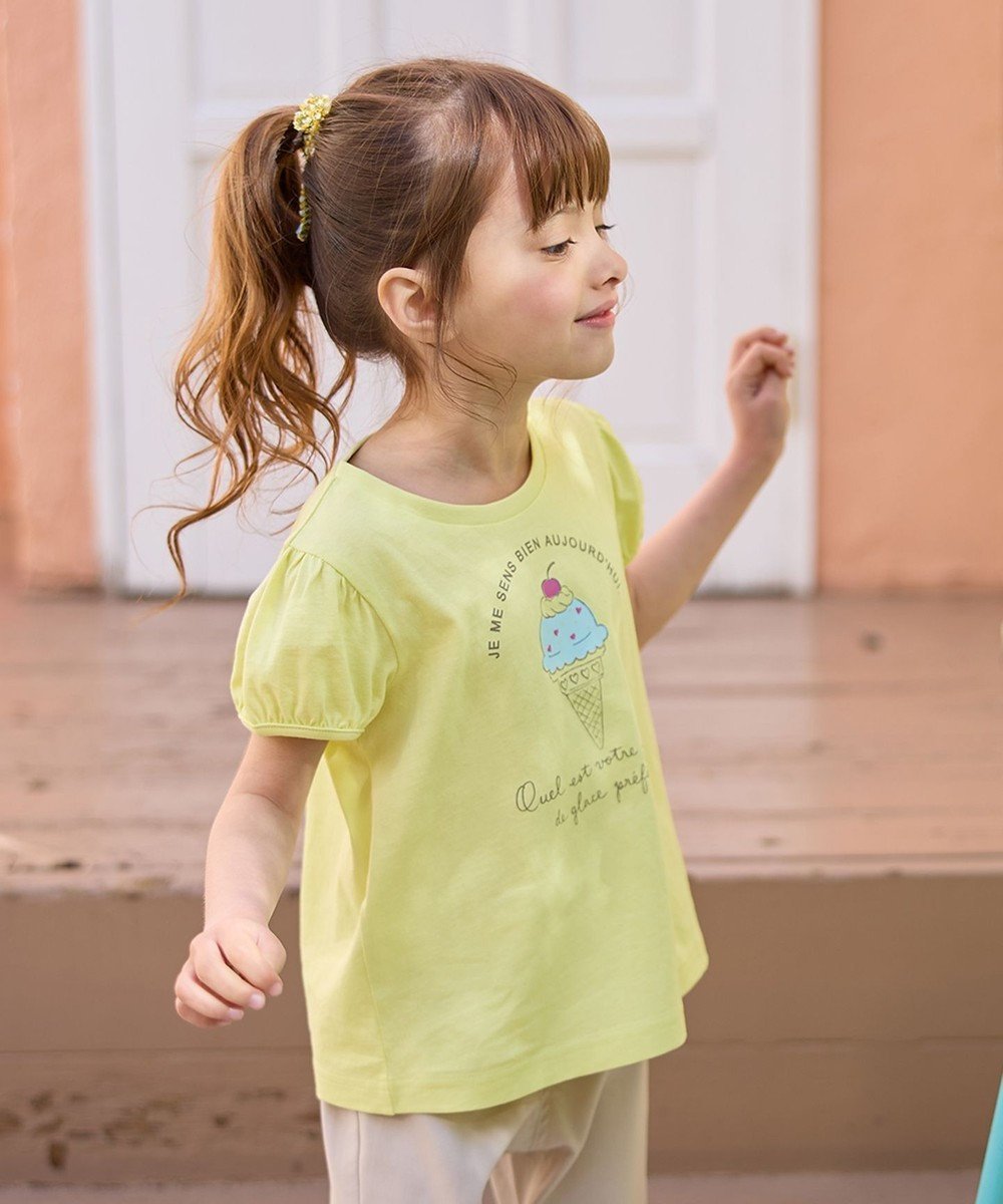 【エニファム/any FAM / KIDS】の【WEB限定】7days プリント 半袖 Tシャツ インテリア・キッズ・メンズ・レディースファッション・服の通販 founy(ファニー) 　ファッション　Fashion　キッズファッション　KIDS Children’s Clothing　トップス・カットソー　Tops/Tees/Kids　春　Spring　カットソー　Cut And Sew　ギャザー　Gather　プリント　Print　ポケット　Pocket　半袖　Short Sleeve　ラベンダー　Lavender　S/S・春夏　Ss・Spring/Summer　プチプライス・低価格　Affordable　おすすめ　Recommend　夏　Summer　ライム×アイスクリーム|ID: prp329100003940465 ipo3291000000032633205