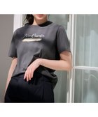【エニィ スィス/any SiS】の箔プリントロゴ Tシャツ スレート×ロゴ|ID:prp329100003940513