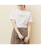 【エニィ スィス/any SiS】の箔プリントロゴ Tシャツ オフ×ロゴ|ID: prp329100003940513 ipo3291000000028625911