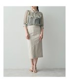 【イェッカ ヴェッカ/YECCA VECCA】のドライタッチスリットナロースカート Gray Beige|ID: prp329100003940552 ipo3291000000028459637