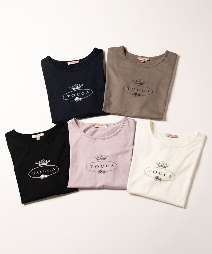 【トッカ/TOCCA】の【洗える!】TOCCA LOGO TEE Tシャツ インテリア・キッズ・メンズ・レディースファッション・服の通販 founy(ファニー) https://founy.com/ ファッション Fashion レディースファッション WOMEN トップス・カットソー Tops/Tshirt シャツ/ブラウス Shirts/Blouses ロング / Tシャツ T-Shirts カットソー Cut and Sewn S/S・春夏 Ss・Spring/Summer カットソー Cut And Sew 再入荷 Restock/Back In Stock/Re Arrival 夏 Summer 春 Spring 洗える Washable |ID: prp329100003940576 ipo3291000000027728073