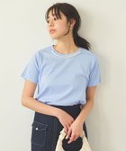 【フェルゥ/Feroux】の【UVケア】パールネック Tシャツ スカイブルー系|ID: prp329100003943302 ipo3291000000028329624