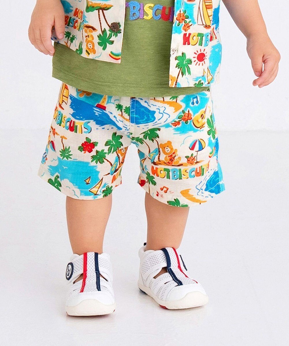 【ミキハウスホットビスケッツ/MIKI HOUSE HOT BISCUITS / KIDS】の【80-120cm】 アロハ柄 ハーフパンツ 人気、トレンドファッション・服の通販 founy(ファニー) 　ファッション　Fashion　キッズファッション　KIDS　ボトムス　Bottoms/Kids　S/S・春夏　Ss・Spring/Summer　おすすめ　Recommend　アロハ　Aloha　シンプル　Simple　ハーフ　Half　ポケット　Pocket　吸水　Water Absorption　夏　Summer　春　Spring　 other-1|ID: prp329100003950948 ipo3291000000026052049