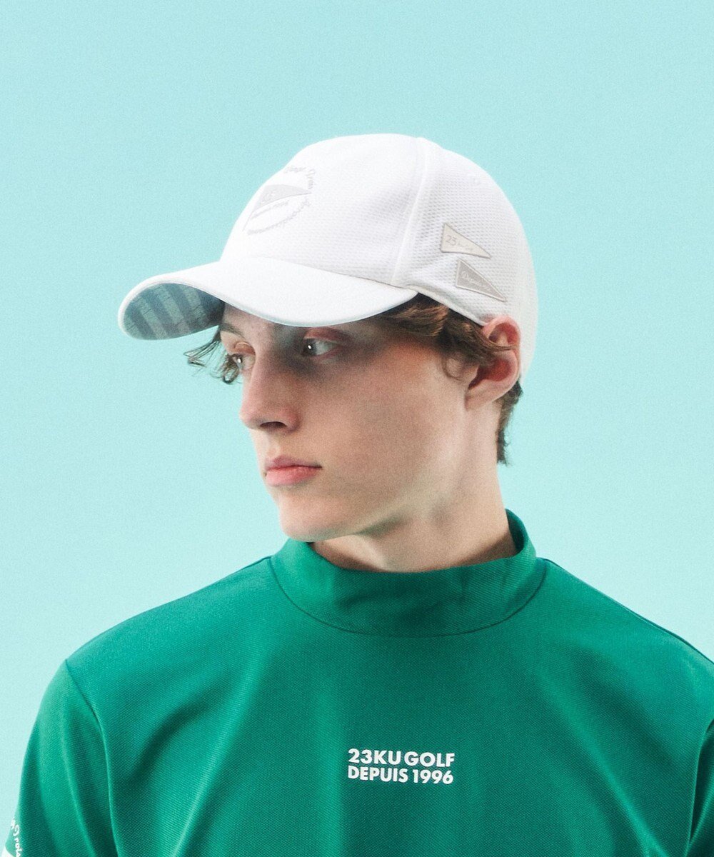 【23区 ゴルフ/23区GOLF / MEN】の【UNISEX】夏のラウンドを快適に!クーリングキャップ 人気、トレンドファッション・服の通販 founy(ファニー) 　ファッション　Fashion　メンズファッション　MEN　ユニセックス　Unisex　キャップ　Cap　プリント　Print　メッシュ　Mesh　ラウンド　Round　ワッフル　Waffle　人気　Popularity　夏　Summer　帽子　Hat　 other-1|ID: prp329100003951002 ipo3291000000027377647