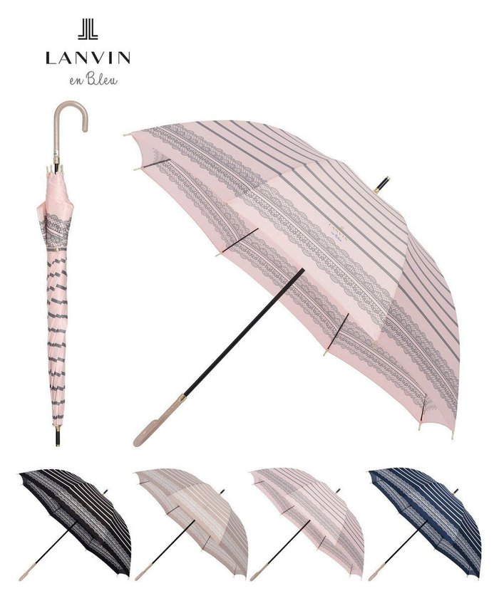 【ムーンバット/MOONBAT】の【雨傘】ランバン オン ブルー (LANVIN en Bleu) ボーダー レース 長傘 インテリア・キッズ・メンズ・レディースファッション・服の通販 founy(ファニー) https://founy.com/ ファッション Fashion レディースファッション WOMEN 傘 / レイングッズ Umbrellas/Rainwear 傘 Umbrella ボーダー Border ミックス Mix レース Race おすすめ Recommend エレガント 上品 Elegant |ID: prp329100003951442 ipo3291000000028419489