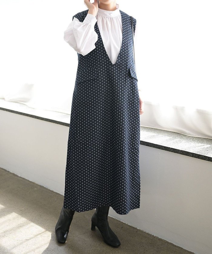 【リポトレンタアンニ/Ripo trenta anni】の【洗える/デニムジャガード】V-NECK DOTS DENIM DRESS デニムワンピース インテリア・キッズ・メンズ・レディースファッション・服の通販 founy(ファニー) https://founy.com/ ファッション Fashion レディースファッション WOMEN ワンピース Dress ドレス Party Dresses 洗える Washable サロペット Overalls ジャカード Jacquard ジーンズ Jeans デニム Denim ドット Dot 人気 Popularity リブニット Rib Knit A/W・秋冬 Aw・Autumn/Winter・Fw・Fall-Winter S/S・春夏 Ss・Spring/Summer 夏 Summer |ID: prp329100003952340 ipo3291000000028665319