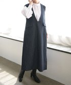 【リポトレンタアンニ/Ripo trenta anni】の【洗える/デニムジャガード】V-NECK DOTS DENIM DRESS デニムワンピース INDIGO|ID: prp329100003952340 ipo3291000000028665324