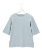 【アイシービー/iCB】の【洗える】 トリアセテートベロア Tシャツ サックス系|ID:prp329100003953828