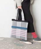 【トリコテ/Tricote】のCHECK KNIT TOTE BAG / チェックニットトート 94L.GRAY|ID: prp329100003954246 ipo3291000000028589388